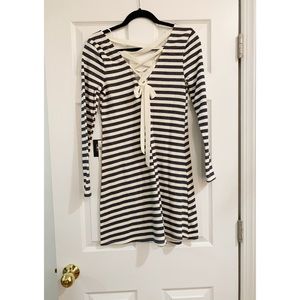 By By, French Terry Print Dress, Size: Small